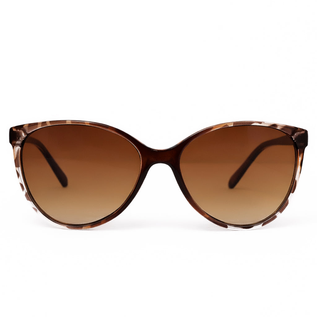Brown Marble Cat-Eye Sunglasses for Women