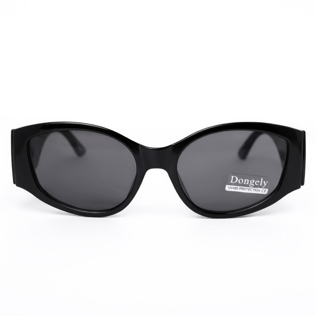 Black Chunky Butterfly Cat-Eye Sunglasses UV400